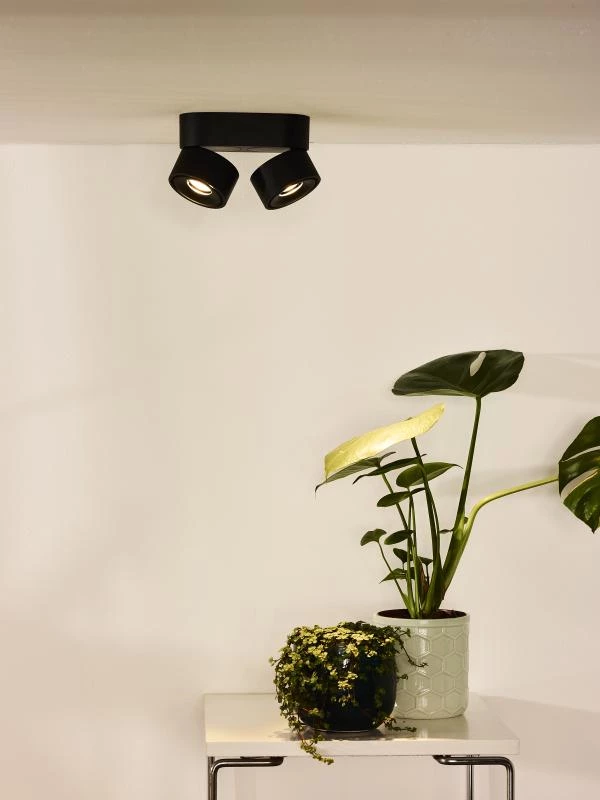 Lucide YUMIKO - Ceiling spotlight - LED Dim. - 2x10W 2700K - Black - atmosphere 1